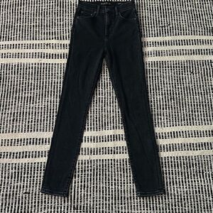 Denim Forum Aritzia Size 25 Black Skinny Jeans the Lola high rise skinny